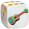 get hot chilli peppers dice ukuleel symbol