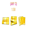 gold bricks any 3 bars symbol
