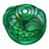 gold koi fortune jade fish medallion symbol
