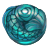gold koi fortune teal fish token symbol