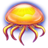 gold of sirens yellow jellyfish symbol