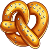 gold oktoberfest pretzel symbol
