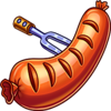 gold oktoberfest sausage symbol