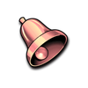 gold train bell symbol