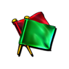gold train flags symbol