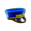 gold train police hat symbol