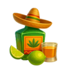 gold trio tres amigos tequila symbol