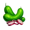 gold trio zones cucumbers symbol