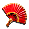 golden coin toads hand fan symbol