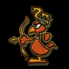 golden egg of crazy chicken archer chicken symbol