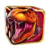 golden egg of trex dice red dinosaur symbol