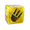 golden egg of trex dice yellow print symbol