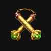 golden fist nunchaku symbol
