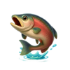 golden gills jumping fish symbol