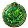 golden phoenix rings of fortune jade medallion symbol