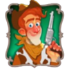 golden saloon cowboy symbol
