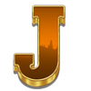 great buffalo christmas charm j symbol