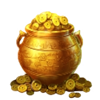 greedy fortune pig coins symbol