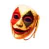 grim circus mask symbol