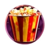 grim circus popcorn symbol