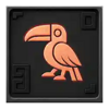 heart of tiki orange toucan symbol