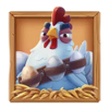 hen heist hold and win rooster symbol