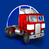 highway fortune red truck symbol