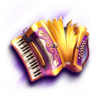 hold my beer purple accordion symbol