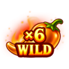 hot and spicy chili rush orange wild symbol