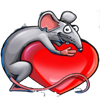 hot bull mouse heart symbol