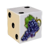 hot diamonds 5 dice grape symbol