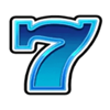 hot lucky 7s 7 blue symbol