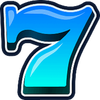 hot triple seven blue seven symbol