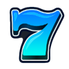 hot triple sevens hold and win blue symbol