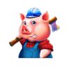 huff n puff money mansion wood pig symbol