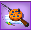 ice bass fishing rod symbol