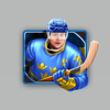 ice ice hockey blue hockey player symbol