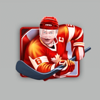 ice ice hockey red hockey player symbol