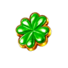 irish coins hold and win christmas clover symbol