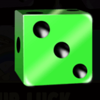 irish lucky dice green symbol