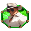 king of fighting green fighter symbol