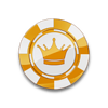 kings of cards gold crown chip symbol