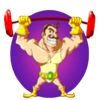 le cirque strong man symbol