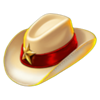 legendary lawman cash em all cowboy hat symbol