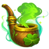 leprechauns loot shamrock pipe symbol