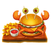 lobster bobs sea food and win it burger symbol