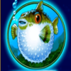 lovely mermaid pufferfish symbol