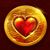 lucky coins heart symbol