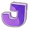 lucky dumbbells letter j symbol