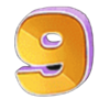 lucky dumbbells number 9 symbol